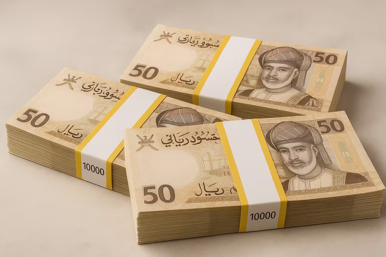 Omani Rial Prop Money stacks